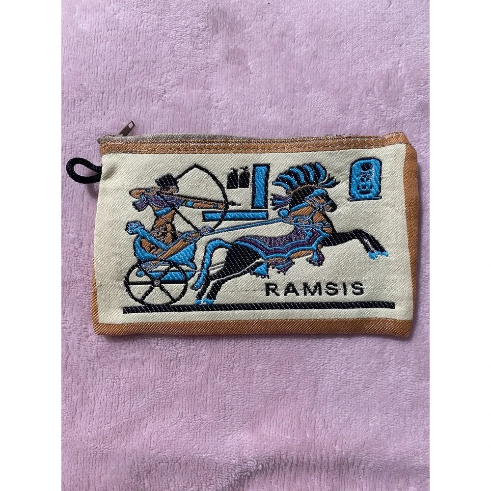 Egypt Pharaoh Ramsis Cosmetic,Coin,Money,Jewelry Zipper Bag 6